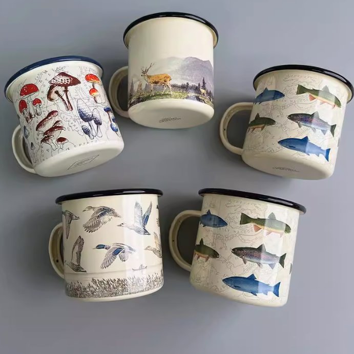 Vintage British Enamel Mug
